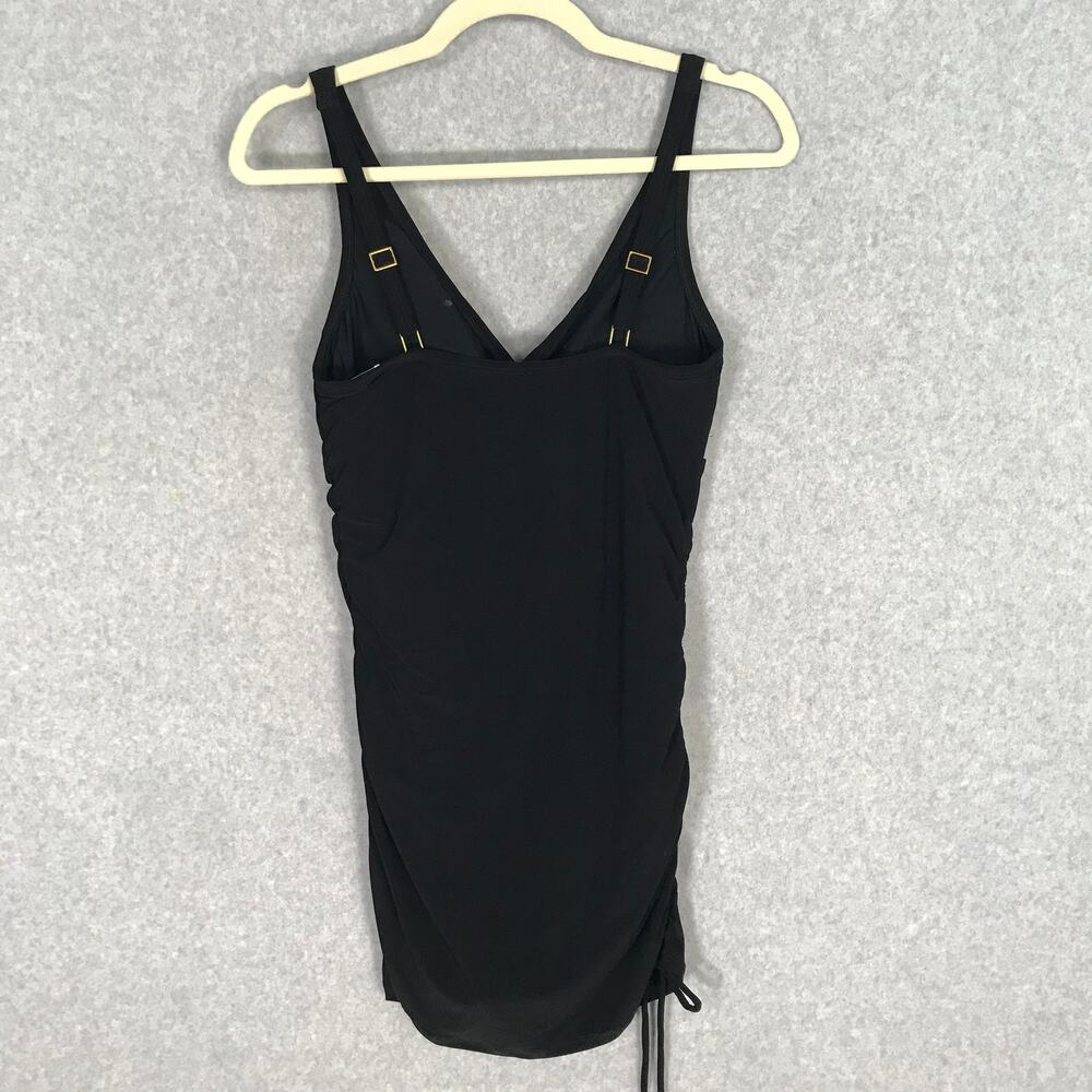 Beyond Control One Piece Swimsuit Sz 12 Swim Dress Ruched Draped Fluid Sculpting - Picture 8 of 16